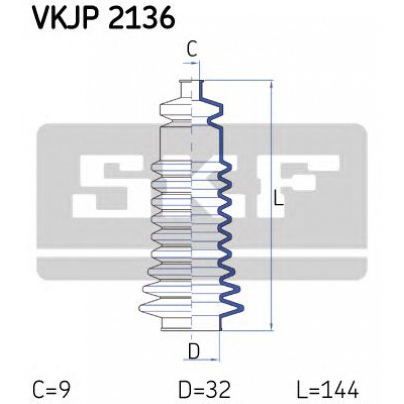 VKJP 2136 SKF - Пильовик привідного валу